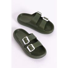 Tonny Black TBER490 Haki Kadın Terlik