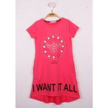 Toontoy I Want It All Baskılı Kız Çocuk Elbise