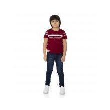 Toontoy Ön Ve Kol Baskılı Kırmızı Erkek Çocuk T-shirt