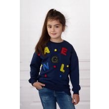 Toontoy Renkli Angel Nakışlı Lacivert Kız Çocuk Sweatshirt