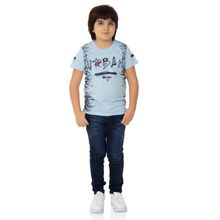 Toontoy Urban Baskılı Mavi Erkek Çocuk T-shirt
