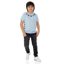 Toontoy Youth Baskılı Mavi Erkek Çocuk T-shirt
