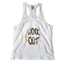 Top Glory 5034 Fitness Gym Tank Top Beyaz Erkek Atlet