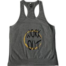 Top Glory 5040 Fitness Gym Tank Top Gri Erkek Atlet