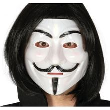 Toptanbulurum Siyah Renk Kısa Saç ve V For Vendetta Maskesi