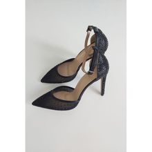 Topukla 036 4199 Siyah Taşlı 10 cm Kadın Abiye Ayakkabı