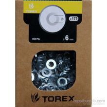 Torex DIN-125 M6 6 mm 175 Adet Düz Pul