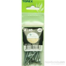Torex DIN 7505 4x45 mm 20li Sunta Vidası