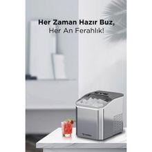 Torima YH16M Gümüş Portatif Taşınabilir Hızlı Buz Yapma Makinesi