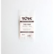 Tork TKB-100M 100 Adet 2.5x100 mm Beyaz Kablo Bağı