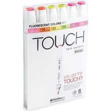 Touch 6'lı Set Florasan Renkler Twin Brush Marker Kalem