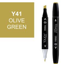 Touch Twin Brush Marker Y41 Olive Green Teknik Çizim Kalemi