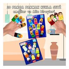 Tox Emojiler ve Aile Bireyleri T106 T751 2 Set 20 Parça Parmak Kukla