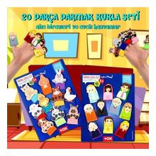 Tox Evcil Hayvanlar ve Aile Bireyleri T772 T751 2 Set 20 Parça Parmak Kukla