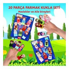 Tox Meslekler ve Aile Üyeleri 20 Parça T752 T762 2 Set 20 Parça Parmak Kukla
