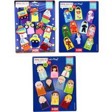 Tox T181 T751 T761 Taşıtlar Aile Bireyleri ve Meslekler 3 Set 30 Parça Parmak Kukla