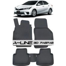 Toyota Corolla 2013-2018 Siyah 3D Havuzlu Paspas