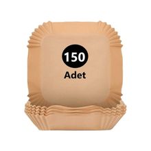 TP Company 150 Adet Airfryer Pişirme Kağıdı Kare Tabak Model Yağlı Kağıt