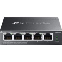 TP-Link Omada ES205GP 5 Port 10/100/1000 4 Port Poe+ 5xGigabit RJ45 Poe+ 65W Metal Kasa Yönetilebilir Switch