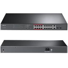 TP-Link SL1218MP 16 Port Megabit PoE + 2 Port Gigabit Combo SFP 250W Rackmount Switch
