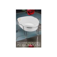 Transformacion 719415 Beyaz Gibeau Design Krom Ayaklı Pedikür Leğeni