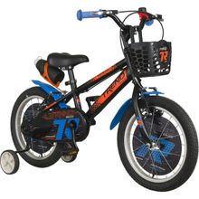 Trendbike Vento 16 Jant Siyah Neon Turuncu Mavi Erkek Çocuk Bisikleti