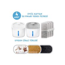 Trendpoint 4 Adet Kedi Köpek Su Çeşmesi Su Pınarı Filtresi