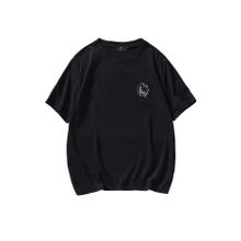 Trendseninle Chill Baskılı Oversize Siyah Oversize Erkek T-shirt