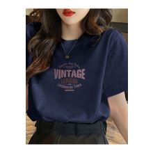 Trendseninle Vintage Leage 1990 Baskı Lacivert Oversize Kadın T-shirt