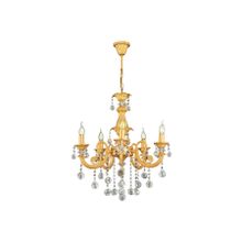 Trendylight Sultan Sarı 5 Kollu Kristal Taşlı Avize