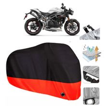 Triumph Speed Triple RS Siyah Arka Çanta Uyumsuz Ultra Kalın Su Geçirmez Motor Brandası
