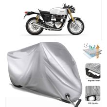 Triumph Thruxton 1200 R Siyah Arka Çanta Uyumsuz Ultra Kalın Su Geçirmez Motor Brandası