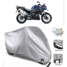 Triumph Tiger Explorer 1200 Siyah Arka Çanta Uyumsuz Ultra Kalın Su Geçirmez Motor Brandası