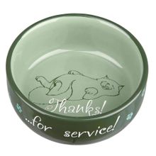 Trixie 0.3 lt 11 cm Yeşil Kedi Seramik Mama Su Kabı