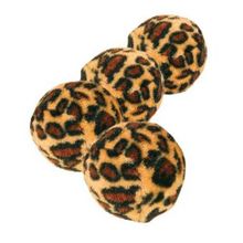 Trixie 4109 4 cm 4 Adet Leopar Desenli Top Kedi Oyuncağı