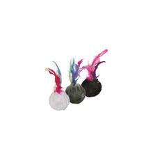 Trixie 4126 4 cm Zilli Kedi Otlu Peluş Top Kedi Oyuncağı