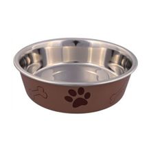 Trixie Paslanmaz Çelik 1700 ml 21 cm Kahverengi Köpek Mama ve Su Kabı