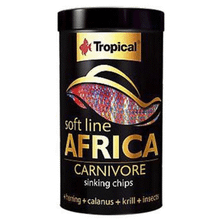 Tropical 100 ml 60 gr Softline Africa Carnivore S Afrika Balıkları İçin Dibe Batan Yumuşak Taneli Granül Balık Yemi