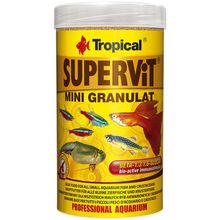 Tropical 65 gr 100 ml Süpervit Mini Granulat Küçük Akvaryum Balıkları için Granül Balık Yemi