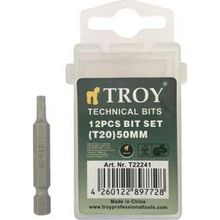 Troy 22241 T20x50 mm 12 Adet Torx Bits Uç Seti