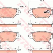 TRW Astra F 98/00 Astra G 98/05 Zafira 98-05 Arka Balata