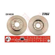 TRW DF4938 Arka Fren Diski