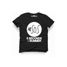 Tshirthane 5 Seconds of Summer Sos Rock Metal Müzik Baskılı Dar Kesim Slim Fit Erkek T-Shirt