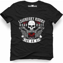 Tshirthane American Ride or Die Siyah Erkek T-shirt