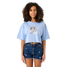 Tshirthane Babymonster Forever Bebe Mavi Kadın Crop