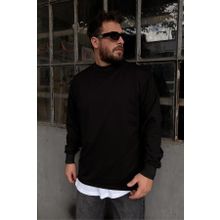 Tshirthane Basic Siyah Erkek Sweatshirt