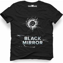 Tshirthane Black Mirror Cover Siyah Erkek Tshirt