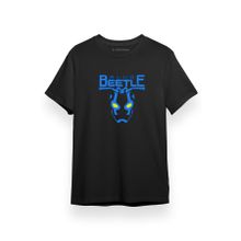 Tshirthane Blue Beetle Logo Siyah Erkek T-shirt