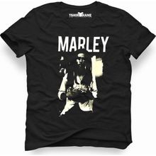 Tshirthane Bob Marley Siyah Erkek T-shirt