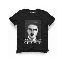 Tshirthane Charlie Chaplie Portre Siyah Erkek Tshirt